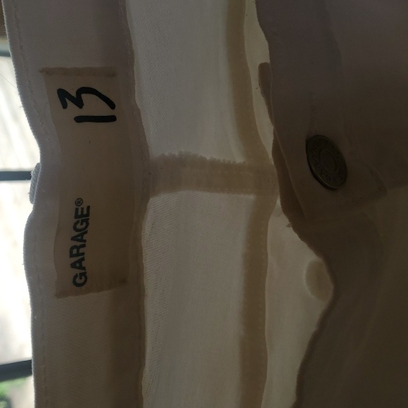 Garage High Rise Raw Hem White Sz. 12 Jeans - Picture 2 of 14